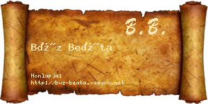 Búz Beáta névjegykártya